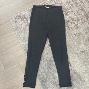 Woman Within Women’s Grey Caged Soft Plus Size Leggings M 14/16